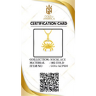 14K Solid Gold Crab Necklace Single CZ Stone Pendant Cancer Zodiac Charm Dainty Ocean Jewelry Birthday Gift for Her