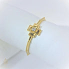 14K Solid Gold Cross Ring with Simulated Diamond – Christian Faith Jewelry Religious