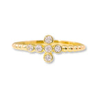 14K Solid Gold Cross Ring with Simulated Diamond – Faith Jewelry Christian Gift for Women