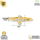 14K Solid Gold Cross Ring with Simulated Diamond – Faith Jewelry Christian Gift for Women