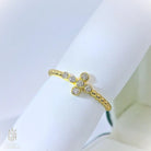 14K Solid Gold Cross Ring with Simulated Diamond – Faith Jewelry Christian Gift for Women