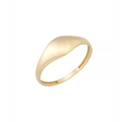14K Solid Gold Curve Dome Gold Ring - Rings