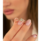 14K Solid Gold CZ Marquise Cut Solitaire Ring - Rings