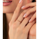 14K Solid Gold Dainty Stackable Ring - Women