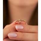 14K Solid Gold Dainty Stackable Ring - Women