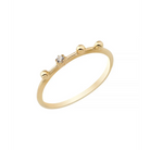 14K Solid Gold Dainty Stackable Ring - Women
