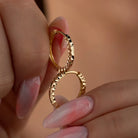 14K Solid Gold Diamond-Cut Huggie Hoop Earrings | 10.8mm & 13.5mm Hoops for Women - Hoop Earrings