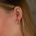 14K Solid Gold Diamond-Cut Huggie Hoop Earrings | 10mm & 12mm Statement Hoops for Women - Hoop Earrings