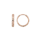 14K Solid Gold Diamond-Cut Huggie Hoop Earrings | 11.5mm & 14mm Everyday Hoops for Women - Hoop Earrings