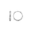 14K Solid Gold Diamond-Cut Huggie Hoop Earrings | 11.5mm & 14mm Everyday Hoops for Women - Hoop Earrings