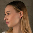 14K Solid Gold Diamond-Cut Huggie Hoop Earrings | 11.5mm & 14mm Everyday Hoops for Women - Hoop Earrings