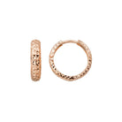 14K Solid Gold Diamond-Cut Huggie Hoop Earrings | 16mm Everyday Hoops for Women 4.5mm Wide - Single (1 Earring) / 14K