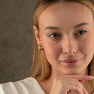 14K Solid Gold Diamond-Cut Huggie Hoop Earrings – Minimalist Everyday Hoops 11mm 13.5mm - Hoop Earrings