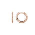 14K Solid Gold Diamond-Cut Huggie Hoop Earrings | Shiny Minimalist Hoops | Set of 2 Gift for Her - Single (1 Earring)