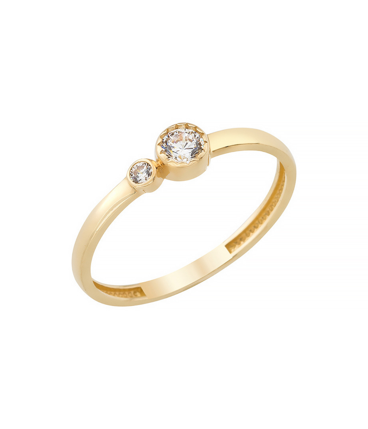 14K Solid Gold Double Birthstone Ring - Rings