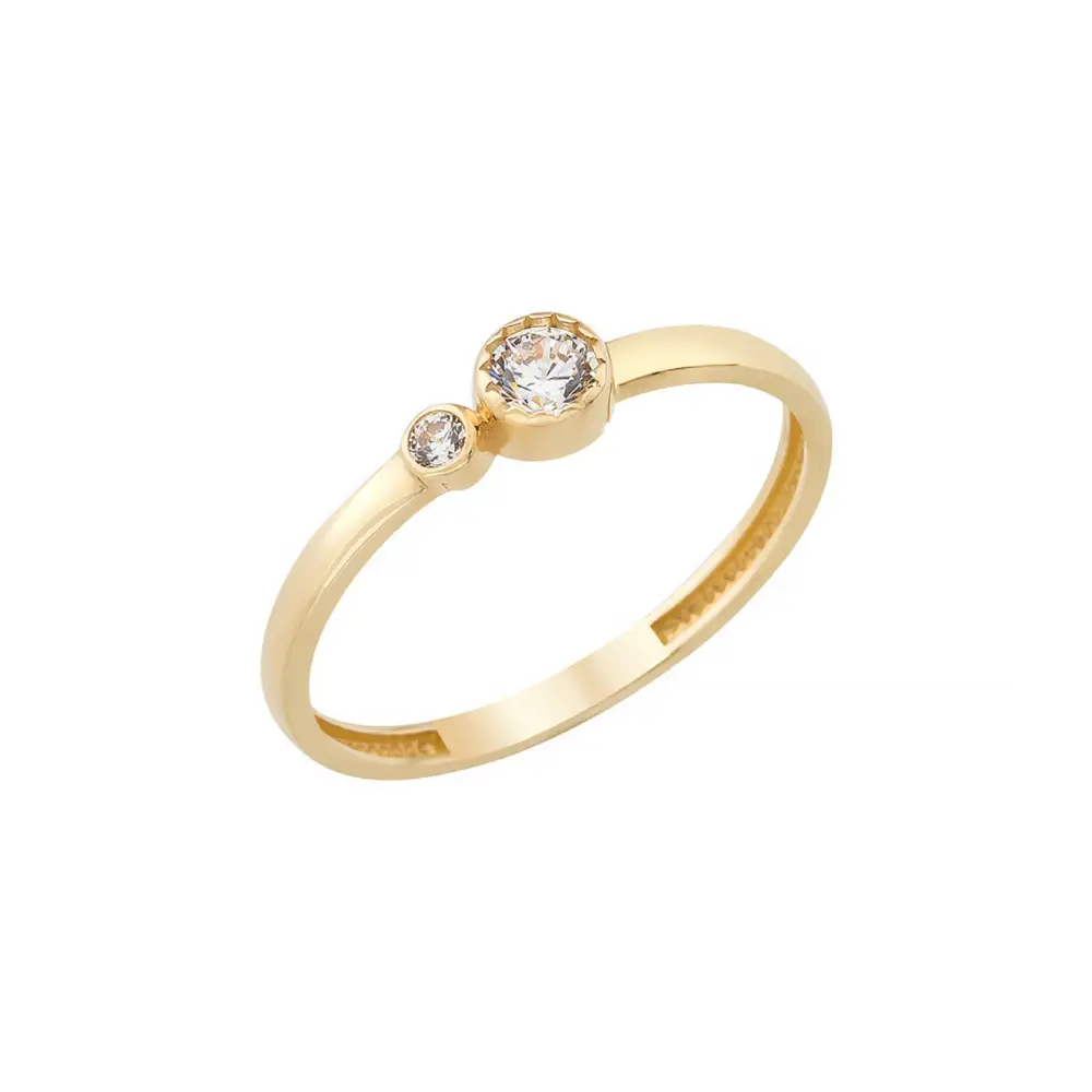 14K Solid Gold Double Birthstone Ring - Rings