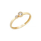 14K Solid Gold Double Birthstone Ring - Rings