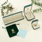 14K Solid Gold Double Heart Ring Dainty Love Band