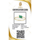 14K Solid Gold Emerald Ring Handmade Elegant Marquise Cut Green Stones for Women