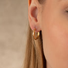 14K Solid Gold Faceted Hoop Earrings | Handcrafted Stackable Hoops for Women - Hoop Earrings