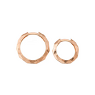 14K Solid Gold Faceted Hoop Earrings | Handcrafted Stackable Hoops for Women - Hoop Earrings
