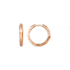 14K Solid Gold Faceted Hoop Earrings | Handcrafted Stackable Hoops for Women - Single Small / 14K Rose Gold - Hoop