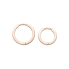 14K Solid Gold Flat Edge Huggie Hoop Earrings | 10.8mm & 13.5mm Everyday Stacking Hoops for Women - Hoop Earrings
