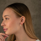 14K Solid Gold Flat Edge Huggie Hoop Earrings | 10.8mm & 13.5mm Everyday Stacking Hoops for Women - Hoop Earrings