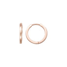 14K Solid Gold Flat Edge Huggie Hoop Earrings | 10.8mm & 13.5mm Everyday Stacking Hoops for Women - Single Small / 14K