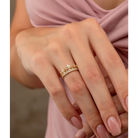 14K Solid Gold Flower Crown Ring - Rings