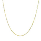 14K Solid Gold Force Chain 1mm 1.3mm 1.8mm 16-18-20-22 Inch Faceted Cable Necklace Dainty Gold Link Choker Jewelry Gift