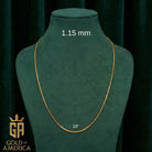 14K Solid Gold Franco Chain 1.15mm 18 inch Square Box Link Necklace Sturdy Pendant Chain Real Italian Gold Chain