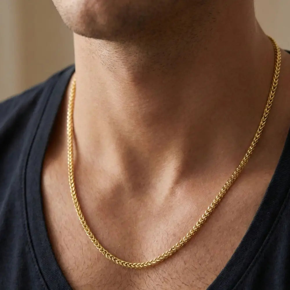 14K Solid Gold Franco Chain 1.15mm 18 inch Square Box Link Necklace Sturdy Pendant Chain Real Italian Gold Chain