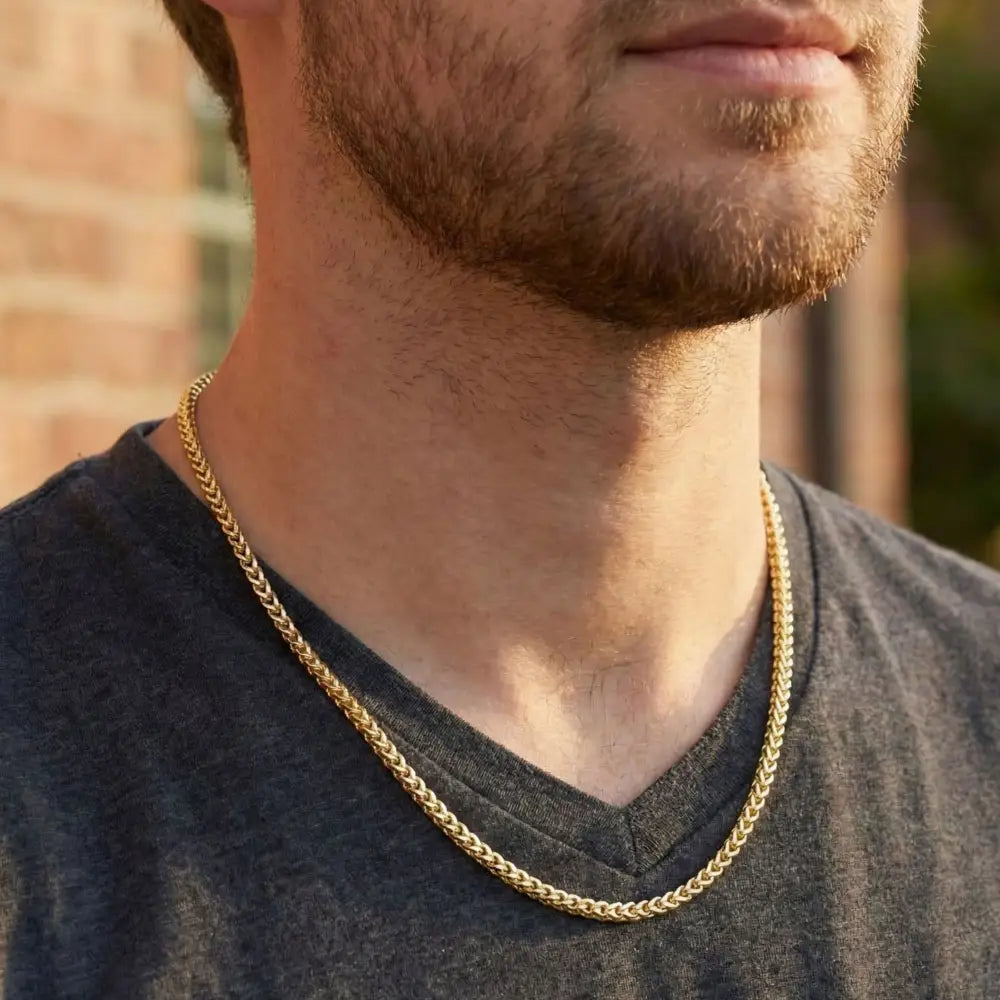 14K Solid Gold Franco Chain 1.15mm 18 inch Square Box Link Necklace Sturdy Pendant Chain Real Italian Gold Chain