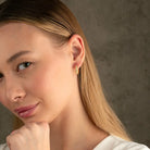 14K Solid Gold Hammered Huggie Hoop Earrings | 14.5mm Diamond-Cut Azura Hoops for Everyday Wear - Hoop Earrings