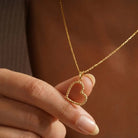 14K Solid Gold Heart Pendant Necklace Twisted Rope Design Handmade Jewelry - Pendants