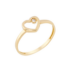 14k Solid Gold Heart Ring - 3 1/2 - Rings