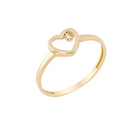 14k Solid Gold Heart Ring - 3 1/2 - Rings