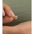 14k Solid Gold Heart Ring - Rings