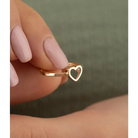 14k Solid Gold Heart Ring - Rings