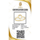 14K Solid Gold Heart Ring with Diamond Handmade Minimalist Love Design for Women