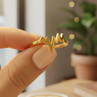 14K Solid Gold Heartbeat Ring EKG Lifeline Promise Ring
