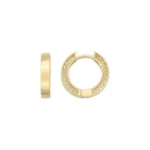 14K Solid Gold Hoop Huggie Earrings – 11mm Chunky Stacking Everyday Hoops for Women - Single (1 Earring) / 14K Yellow
