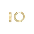 14K Solid Gold Hoop Huggie Earrings – 11mm Chunky Stacking Everyday Hoops for Women - Single (1 Earring) / 14K Yellow