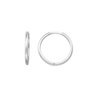 14K Solid Gold Hoop Huggie Earrings | 21mm Everyday Stacking Hoops for Women | Set of 2 - Single (1 Earring) / 14K