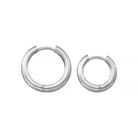 14K Solid Gold Huggie Hoop Earrings | 10.5mm & 14.2mm Everyday Hoops for Women - Hoop Earrings