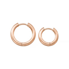 14K Solid Gold Huggie Hoop Earrings | 10.5mm & 14.2mm Everyday Hoops for Women - Hoop Earrings