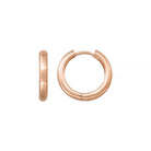 14K Solid Gold Huggie Hoop Earrings | 10.5mm & 14.2mm Everyday Hoops for Women - Single Small / 14K Rose Gold - Hoop
