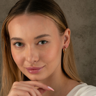 14K Solid Gold Huggie Hoop Earrings | Tiny Moon & Sun Design Hoops for Women - Hoop Earrings