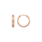 14K Solid Gold Huggie Hoop Earrings | Tiny Moon & Sun Design Hoops for Women - Single Small / 14K Rose Gold - Hoop
